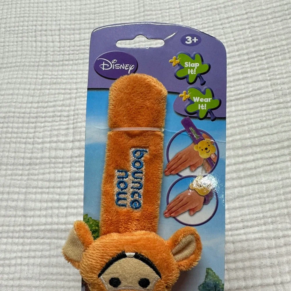 VTG 90s/00s Disney Winnie The Pooh Tigger Plush Slap Bracelet Cutie Cuff NEW